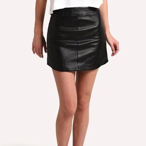 BB Dakota Conrad genuine leather mini skirt